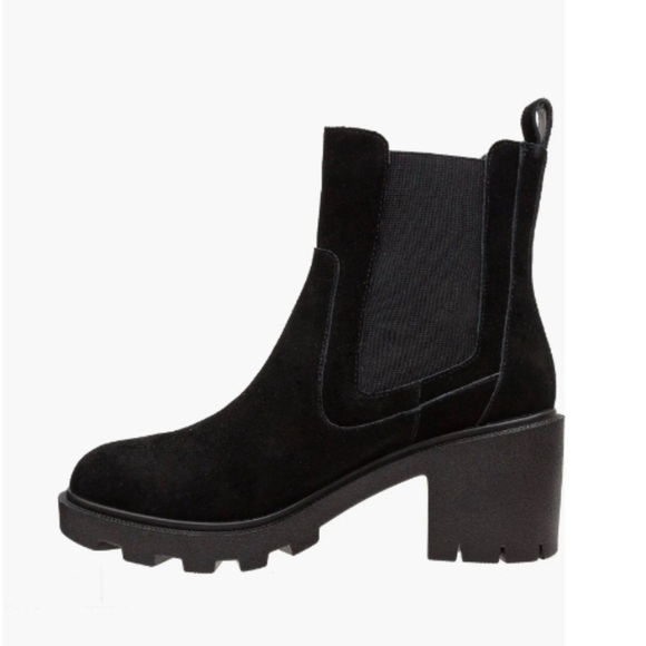 Lisa Vicky Shoes - Lisa Vicky Jolt-V Black Suede Chelsea Ankle Boots Sz 8.5M